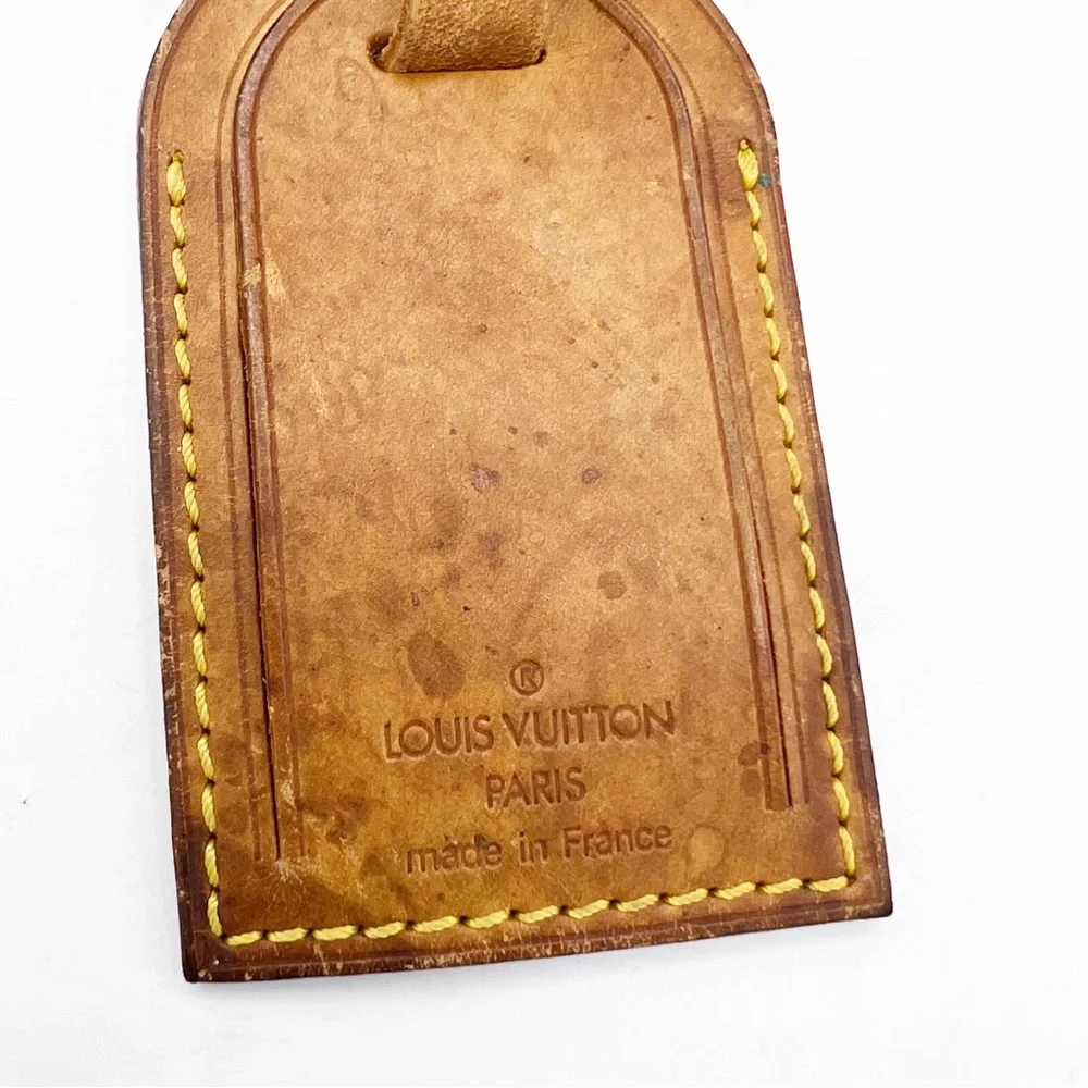 Louis Vuitton Poignet and Luggage Tag Set in Vachetta Leather Authentic